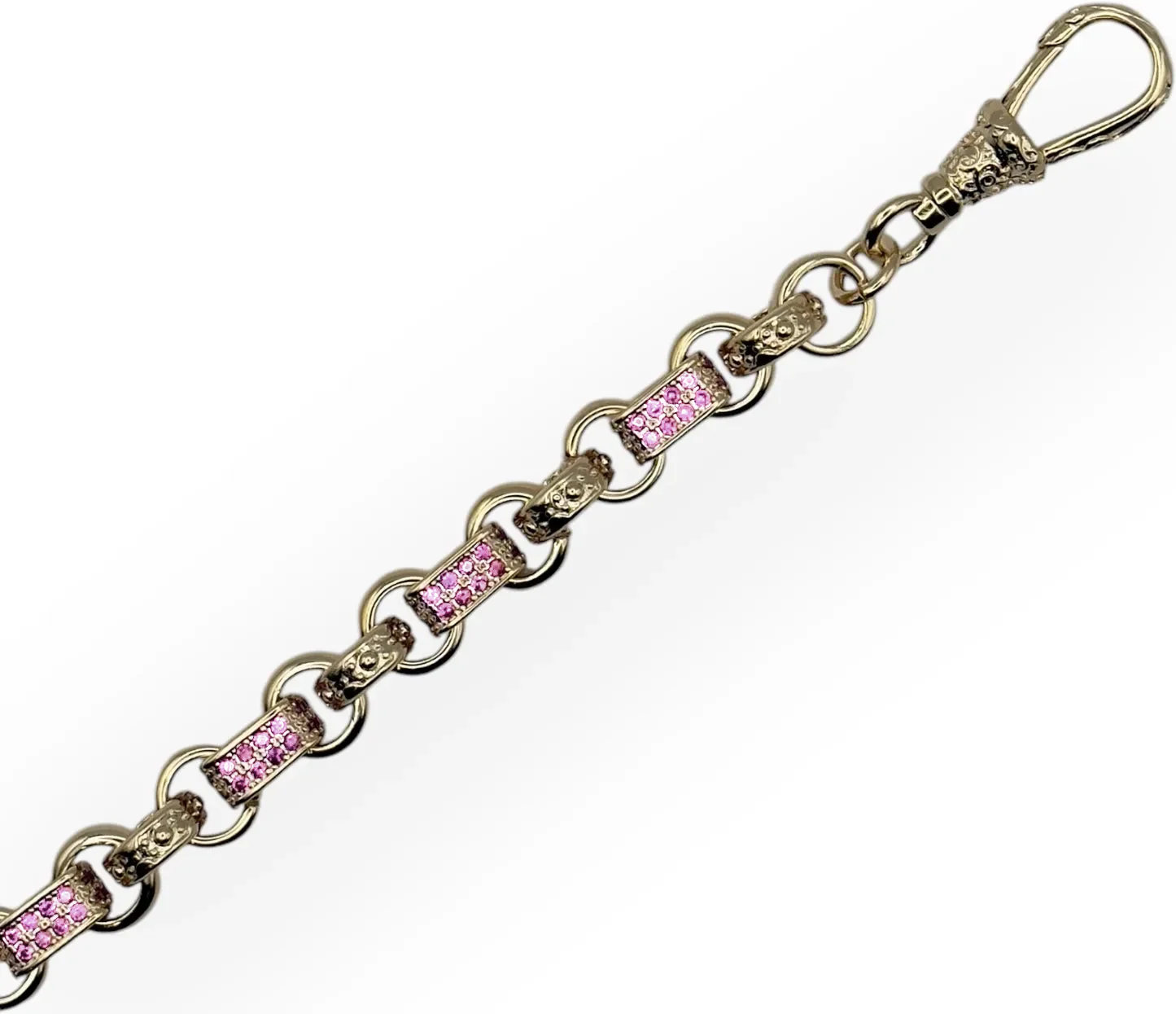 10MM PINK GYPSY LINK BELCHER BRACELET - Image 2